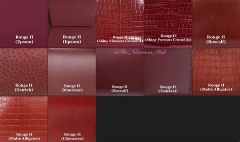 hermes rouge h color guide